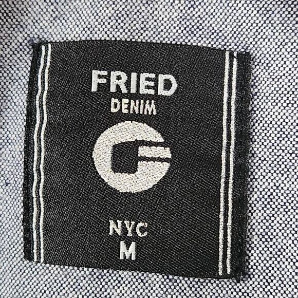 Fried denim NYC ribbed knit full zip sweater men's medium - Picture 7 of 9